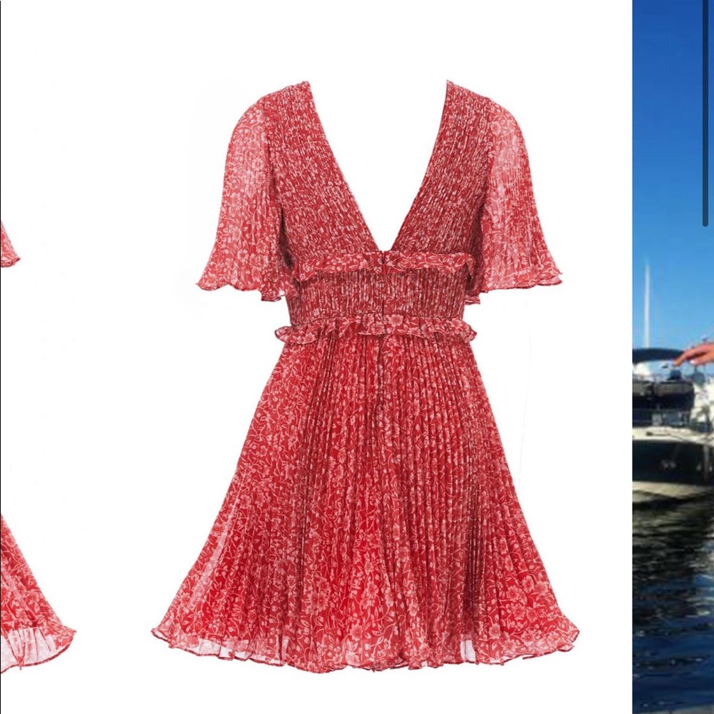 Amur Quinn V Neck Dress